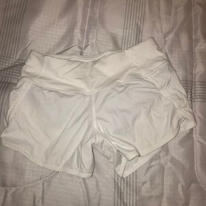 White Lululemon Shorts (Barely worn)!